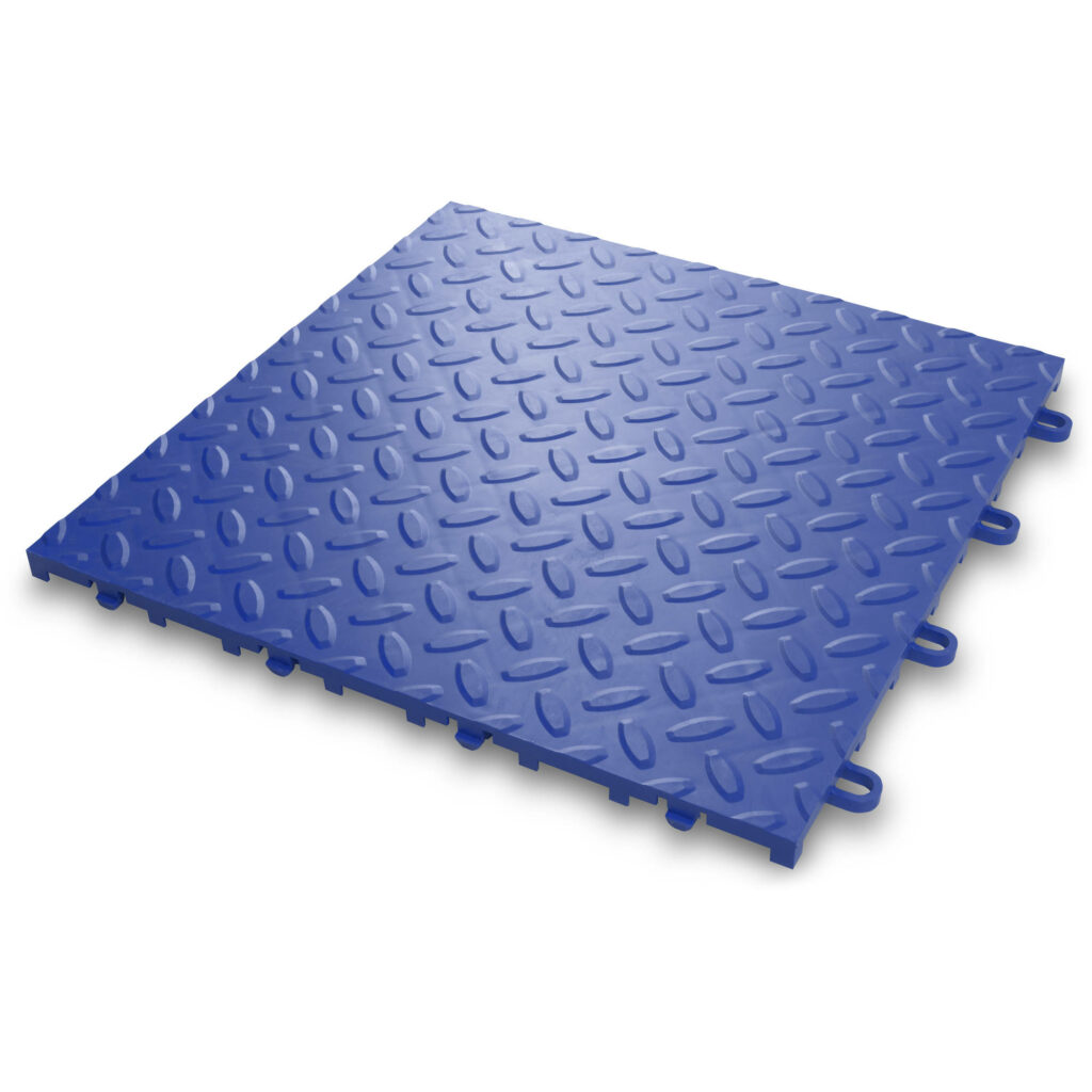 Gladiator 24Piece 12in X 12in Blue Diamond Plate Garage Floor Tile