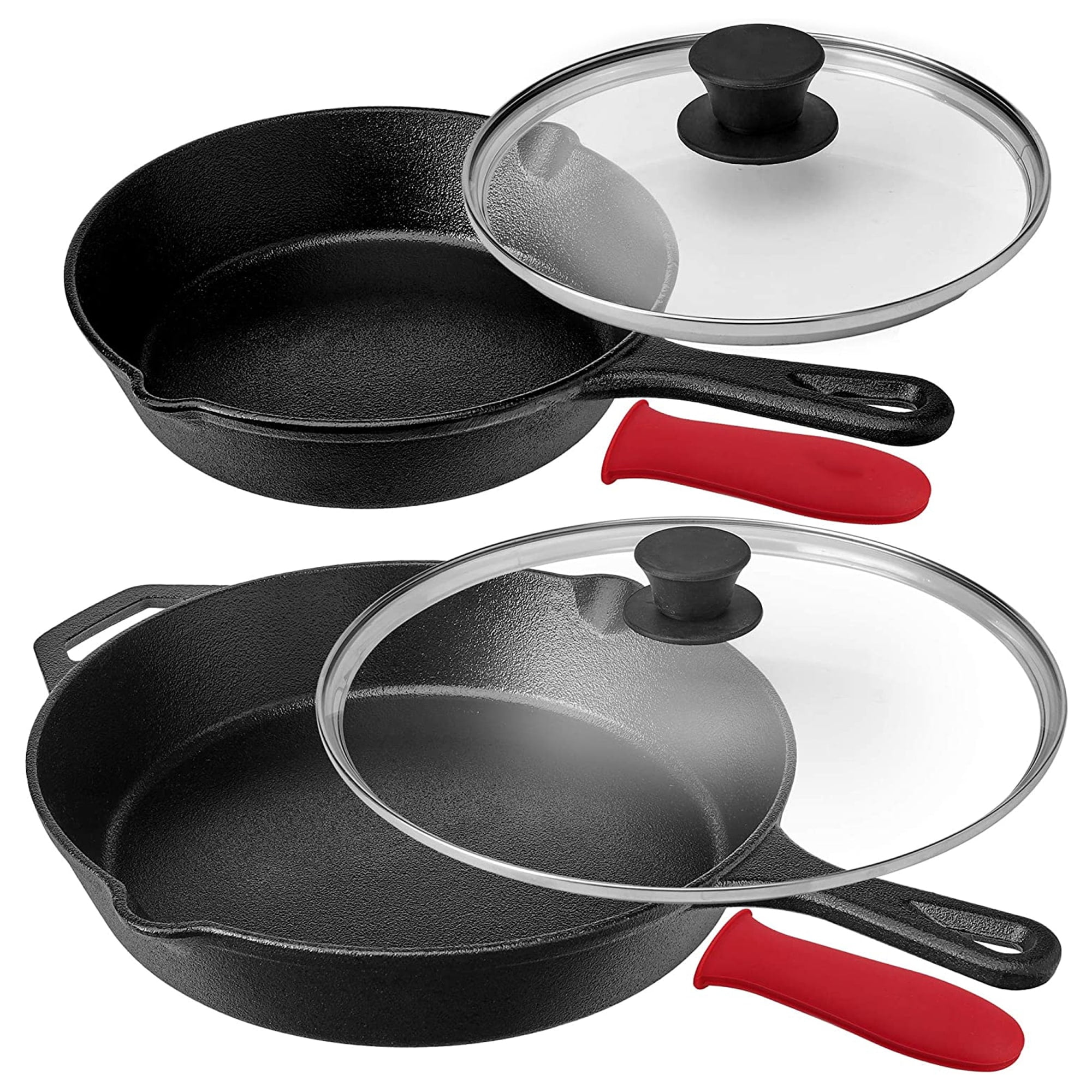 MegaChef-Pre-Seasoned-6-Piece-Cast-Iron-Skillet-Set-with-Lids-and-Red-Silicone-Holders_702a3b12-a29d-40c1-978a-ebc30296f321.6b3783d1b0040dfd2b393c9cf7be46a1.jpeg