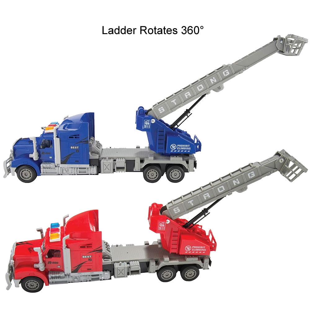 1:15 Scale Remote Control Fire Truck with Ladder and Basket for Kids, RC Trucks Pretend Play Toy Vehicles for Boys and Girls - Image 5