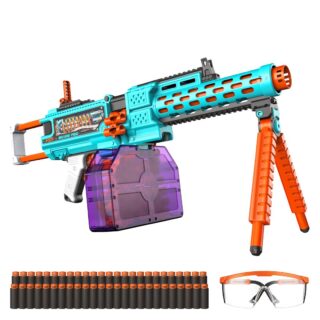 Adventure Force Tactical Strike Boxer Pro Ultimate Pro Flywheel Full-Auto Motorized Belt Blaster, Shoots Up to 150 FT, 55-Piece Pro Blaster Set up to 6 Rounds per Second, 14+