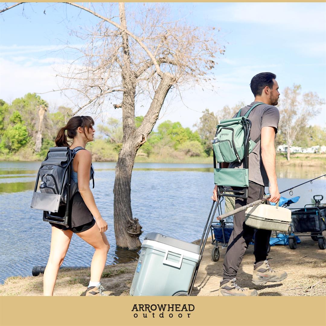 ARROWHEAD OUTDOOR KKS0326U Multi-Function 3-in-1 Compact Fishing Chair: Backpack, Stool & Insulated Cooler, Ocean Blue - Image 5