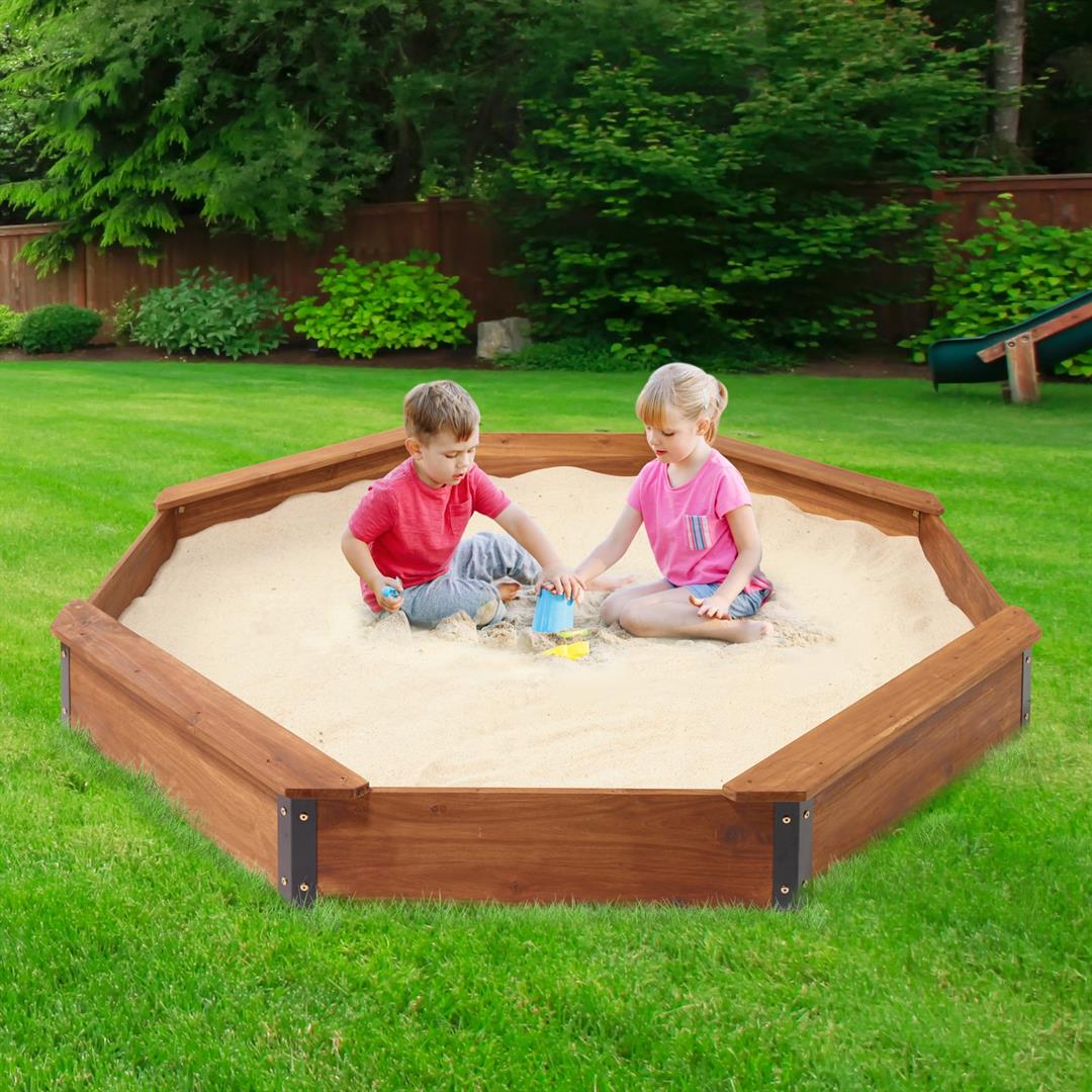 Badger Basket Octagon XL Wooden Sandbox with Liner and Cover - Image 3