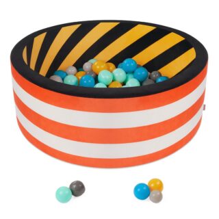 Battat Hop in Ball Pit Build City Foam Ball Pit with 65+ Balls and Washable Cover, Toddler and Indoor Preschool Toys