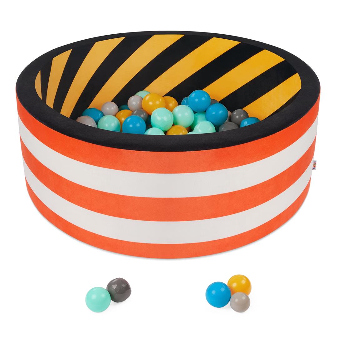 Battat Hop in Ball Pit Build City Foam Ball Pit with 65+ Balls and Washable Cover, Toddler and Indoor Preschool Toys
