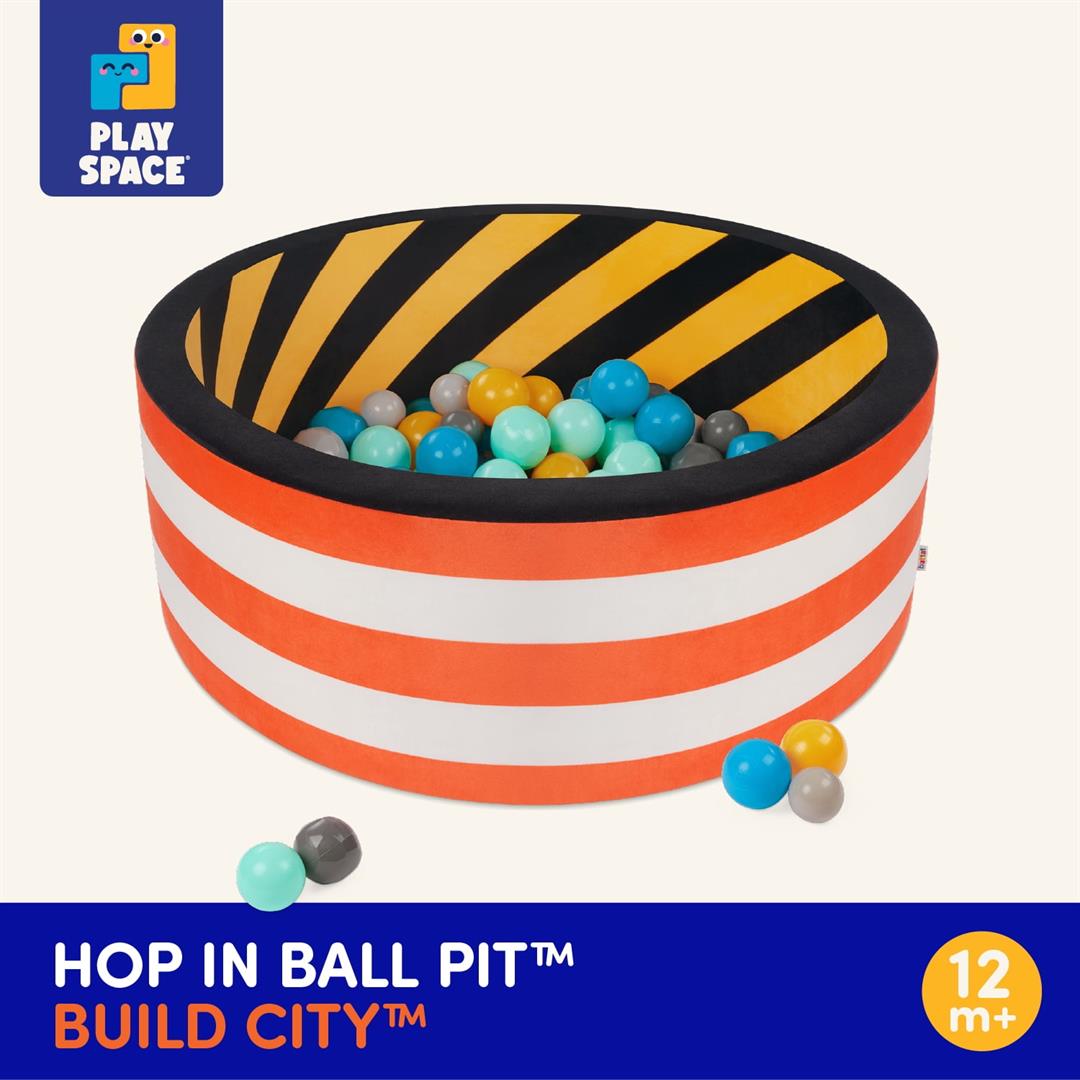 Battat Hop in Ball Pit Build City Foam Ball Pit with 65+ Balls and Washable Cover, Toddler and Indoor Preschool Toys - Image 2