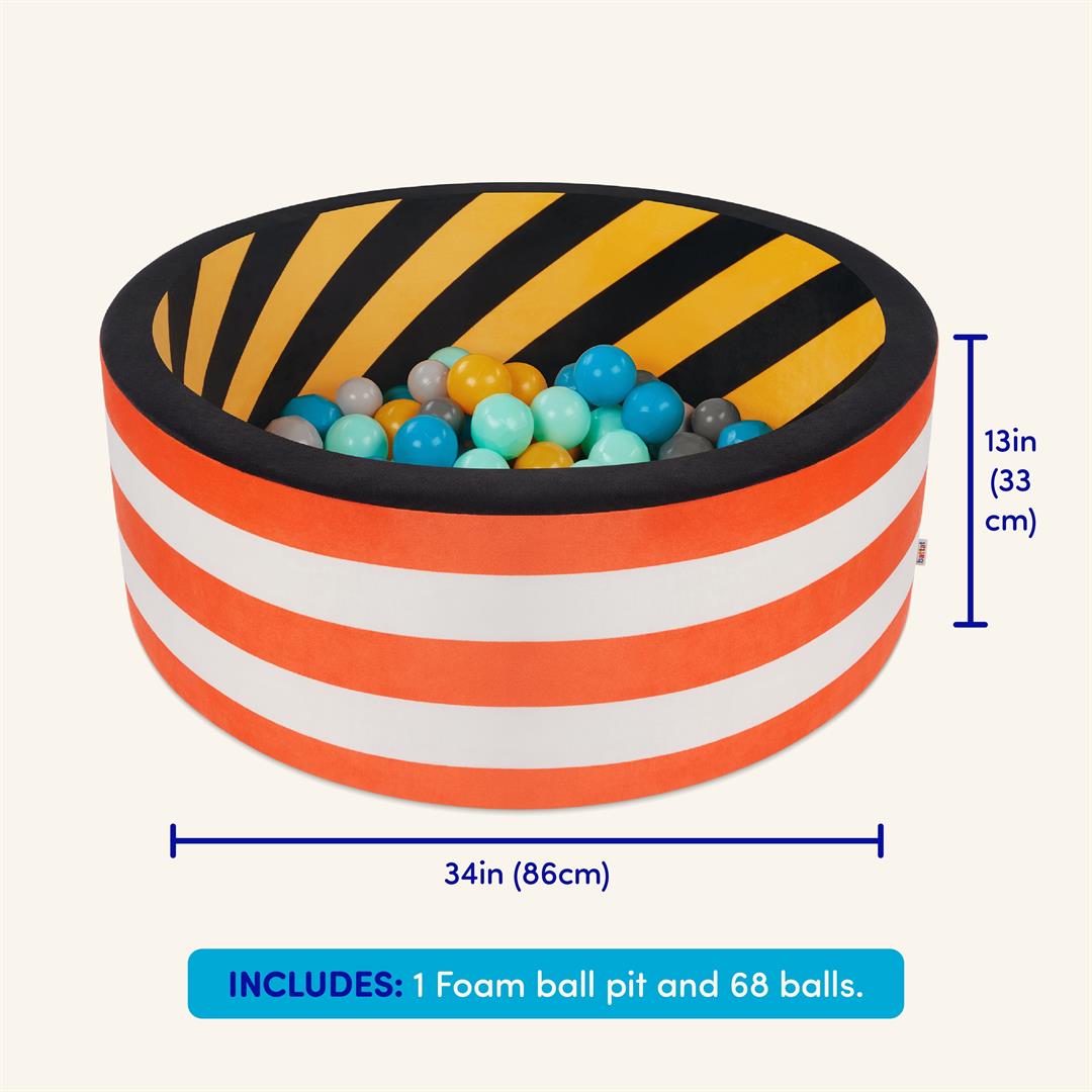 Battat Hop in Ball Pit Build City Foam Ball Pit with 65+ Balls and Washable Cover, Toddler and Indoor Preschool Toys - Image 9