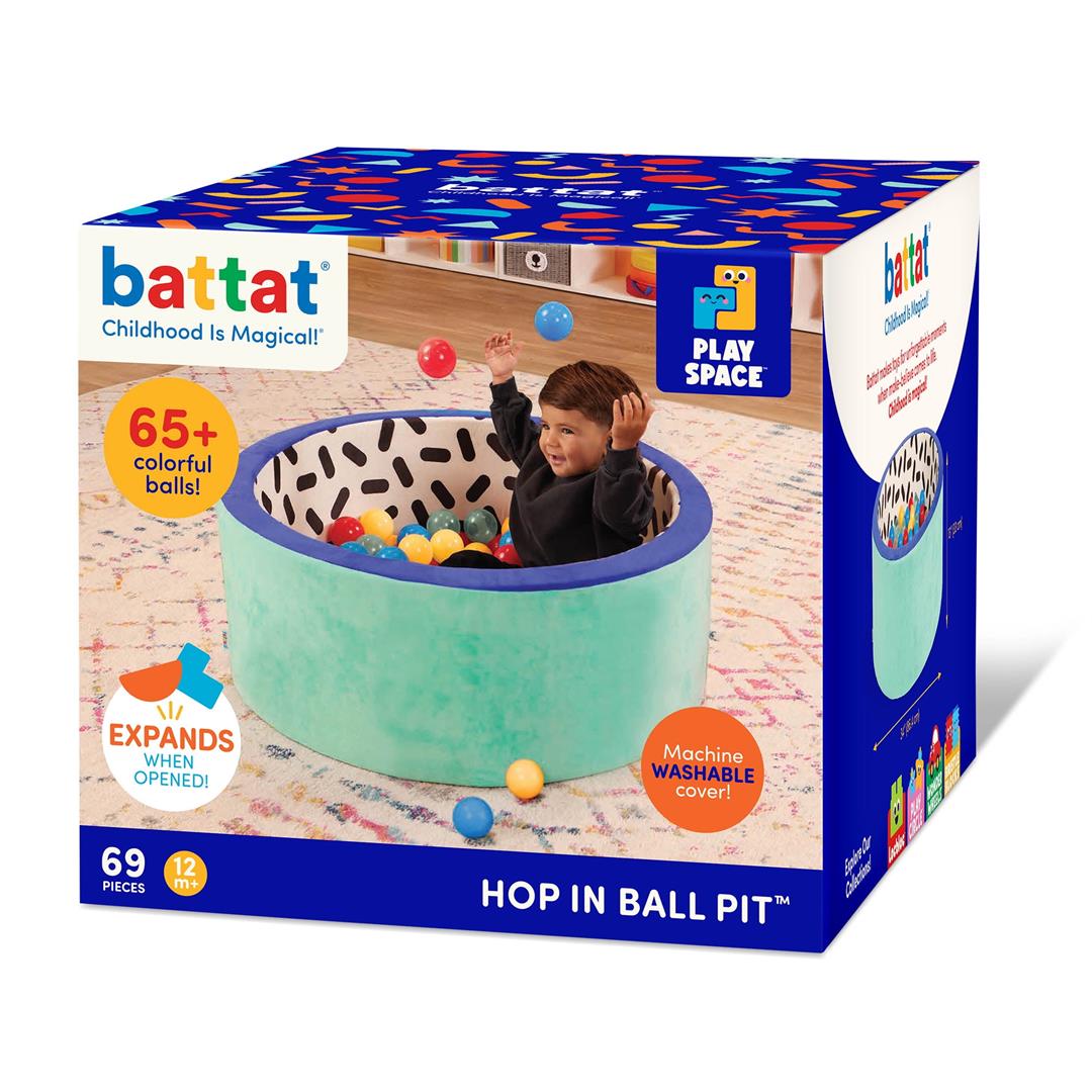 Battat Hop in Foam Ball Pit with 65+ Balls and Washable Cover, Toddler and Indoor Preschool Toys - Image 2
