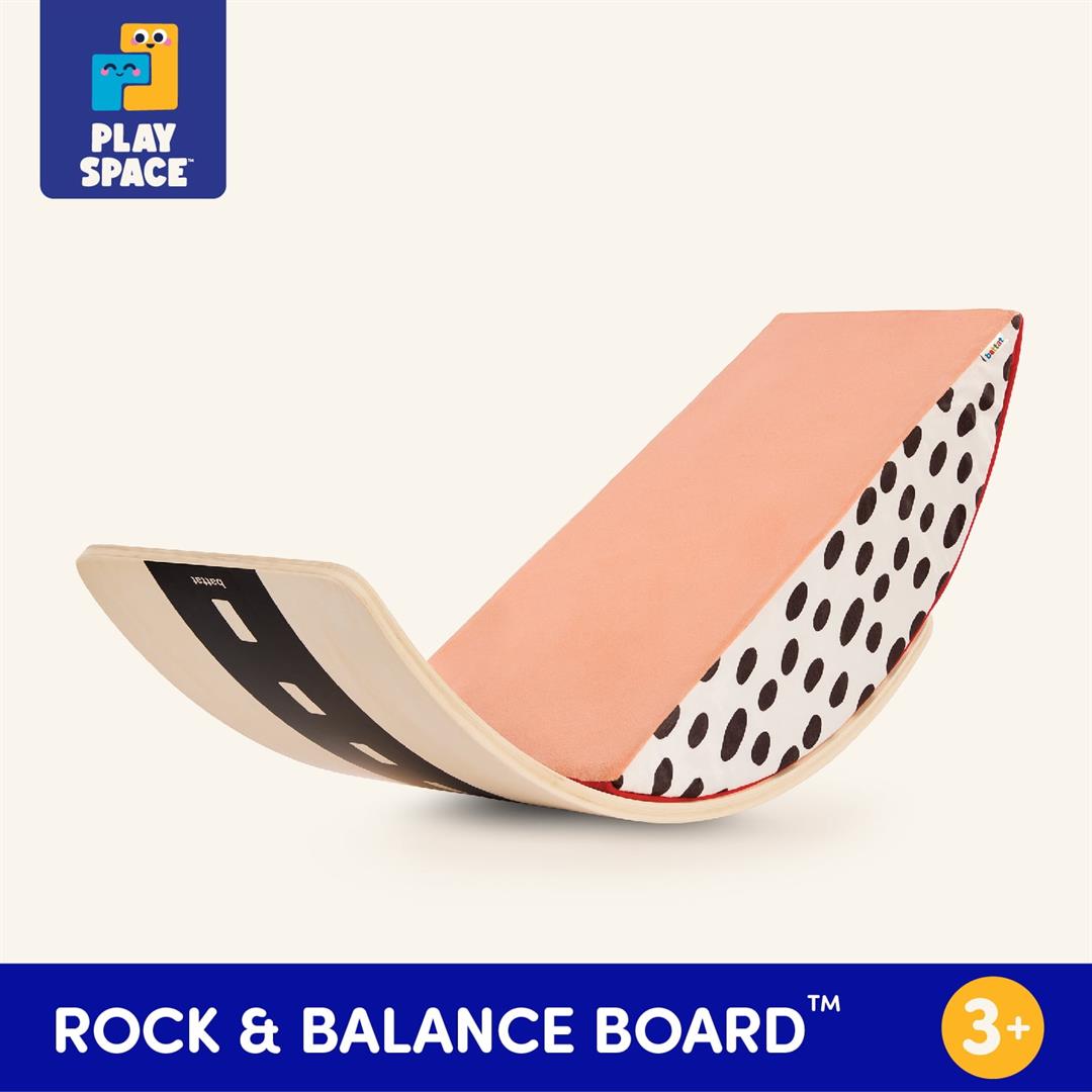 Battat Rock & Balance Wooden Board with Foam Semi-Circle New, Toddler and Preschool Toys - Image 6