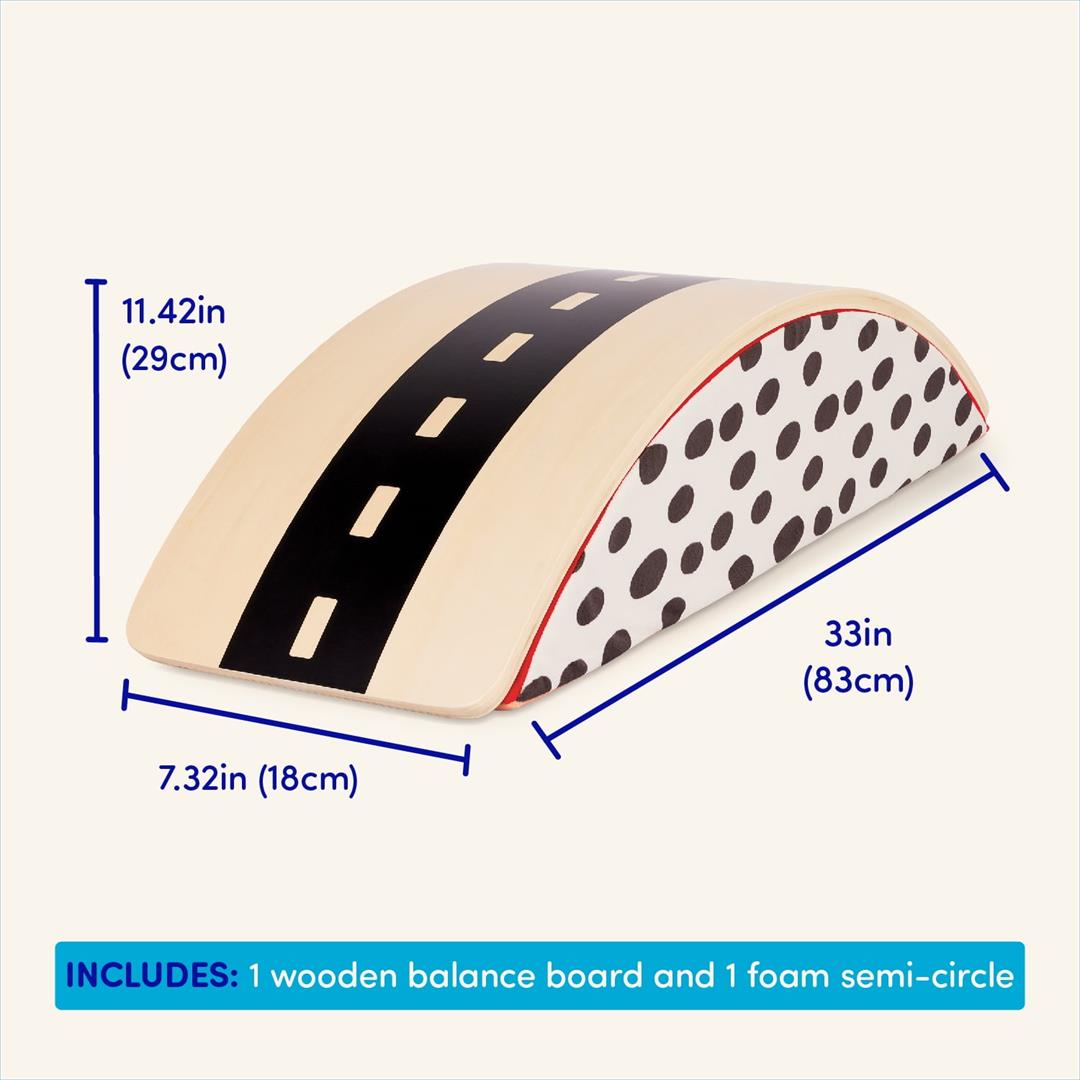 Battat Rock & Balance Wooden Board with Foam Semi-Circle New, Toddler and Preschool Toys - Image 7