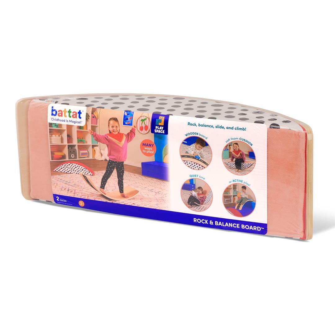 Battat Rock & Balance Wooden Board with Foam Semi-Circle New, Toddler and Preschool Toys - Image 8