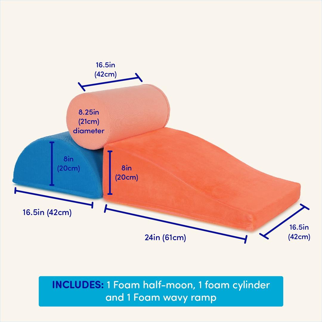 Battat Squishy Stack Rollers 3 Foam Multicolor Indoor Play Shapes, Toddler and Preschool Toys - Image 5