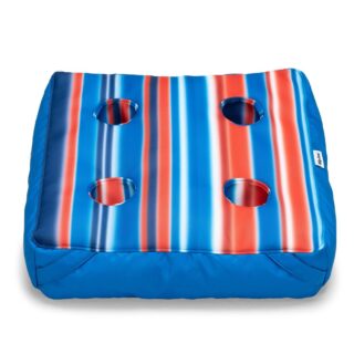 Big Joe Captain's Caddie Drink Holder Pool Float Adult Doubled-Sided Mesh 2 Feet Bean Filled Pool Float Blurred Americana