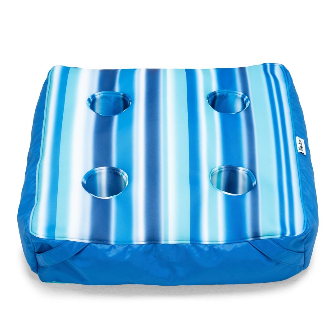 Big Joe Captain's Caddie No Inflation Needed Pool Float Drink Holder, Blurred Blue Double Sided Mesh, Quick Draining Fabric, 2 feet