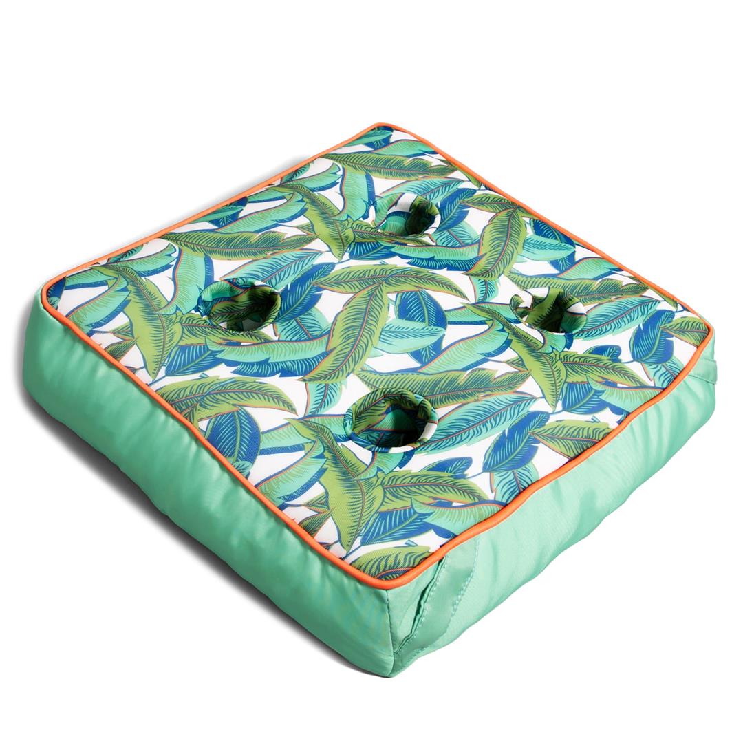 Big Joe Captain's Caddie No Inflation Needed Pool Float Drink Holder, Tropical Palm Green Double Sided Mesh, Quick Draining Fabric, 2 feet - Image 4