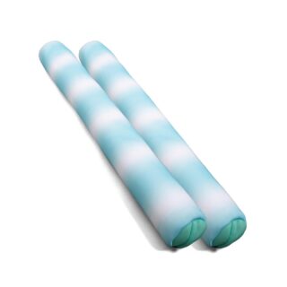 Big Joe Noodle 2 Pack No Inflation Needed Pool Floats, Rolling Wave Aqua Double Sided Mesh, Quick Draining Fabric, Jumbo 4 feet