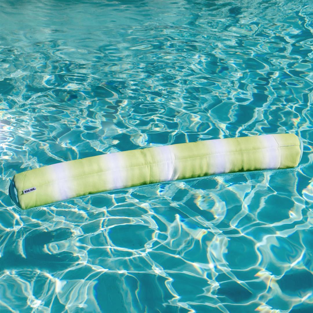 Big Joe Noodle 2 Pack No Inflation Needed Pool Floats, Rolling Wave Lime Double Sided Mesh, Quick Draining Fabric, Jumbo 4 feet - Image 2