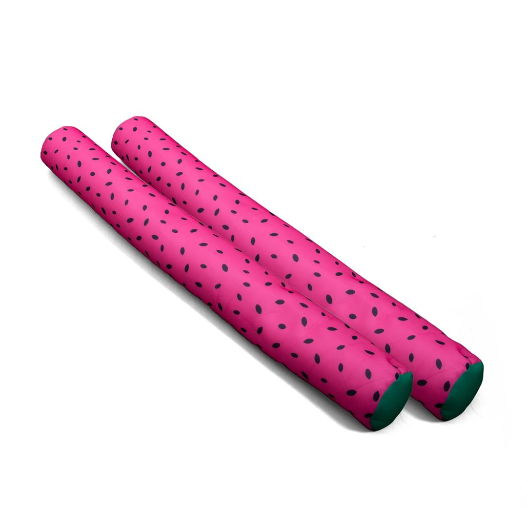 Big Joe Noodle 2 Pack No Inflation Needed Pool Floats, Summer Melon Double Sided Mesh, Quick Draining Fabric, Jumbo 4 feet