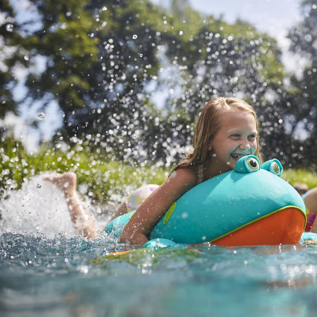 Big Joe Pool Petz Large Frog Animal Pool Toy Float, Frog Shape Mesh, Quick Draining Fabric, 3 feet - Image 6