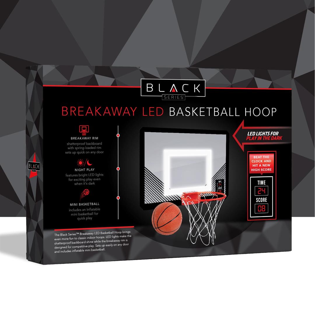 Black Series LED Light-Up Basketball 18 Inch Hoop Sports Game with Mini Ball for Indoor/Outdoor Play During the Day or Night -Slam Dunk Approved - Image 2