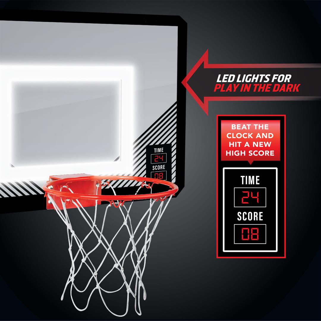 Black Series LED Light-Up Basketball 18 Inch Hoop Sports Game with Mini Ball for Indoor/Outdoor Play During the Day or Night -Slam Dunk Approved - Image 6