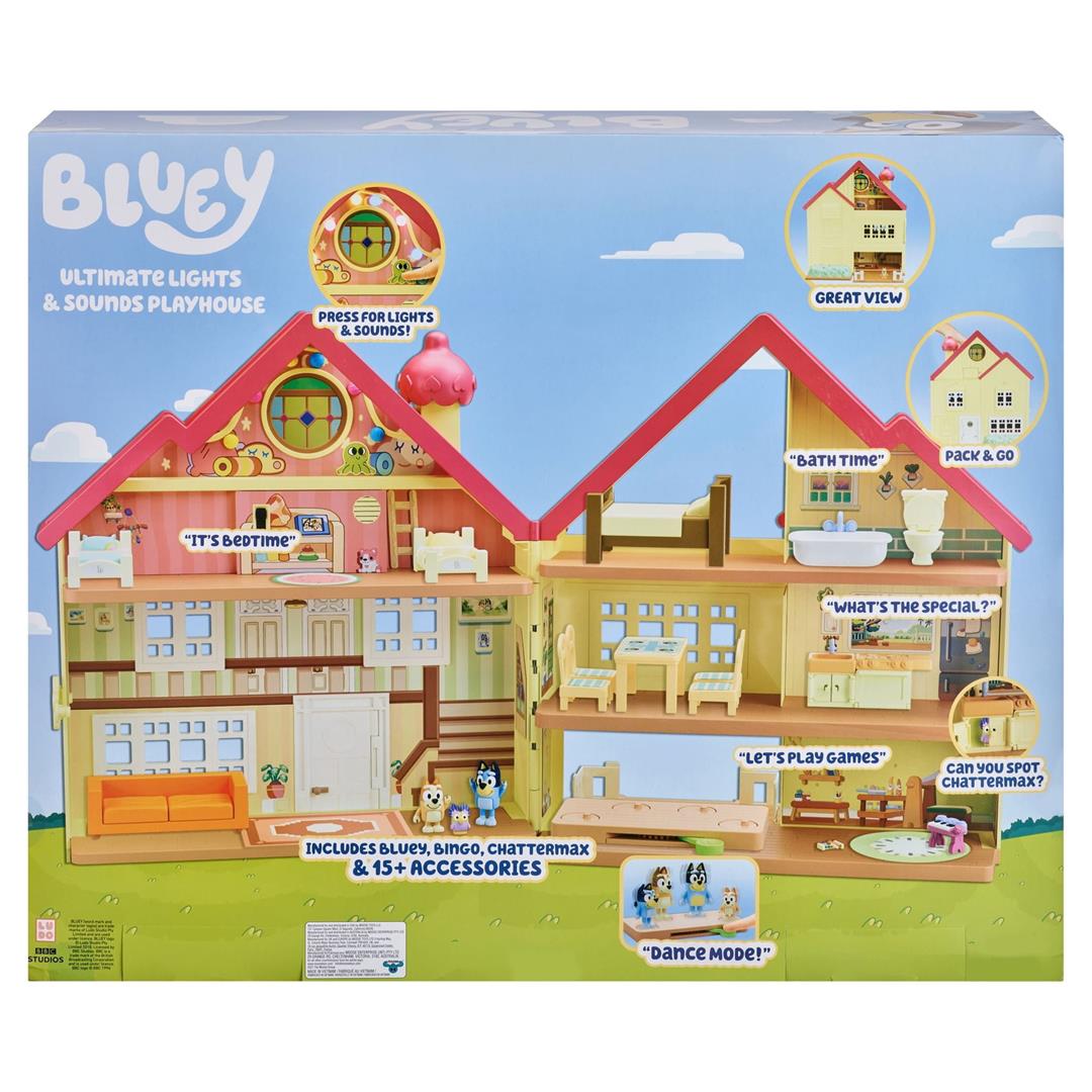Bluey, Ultimate Lights and Sounds Playhouse, Includes Figures and Accessories, Toddler Toy - Image 23