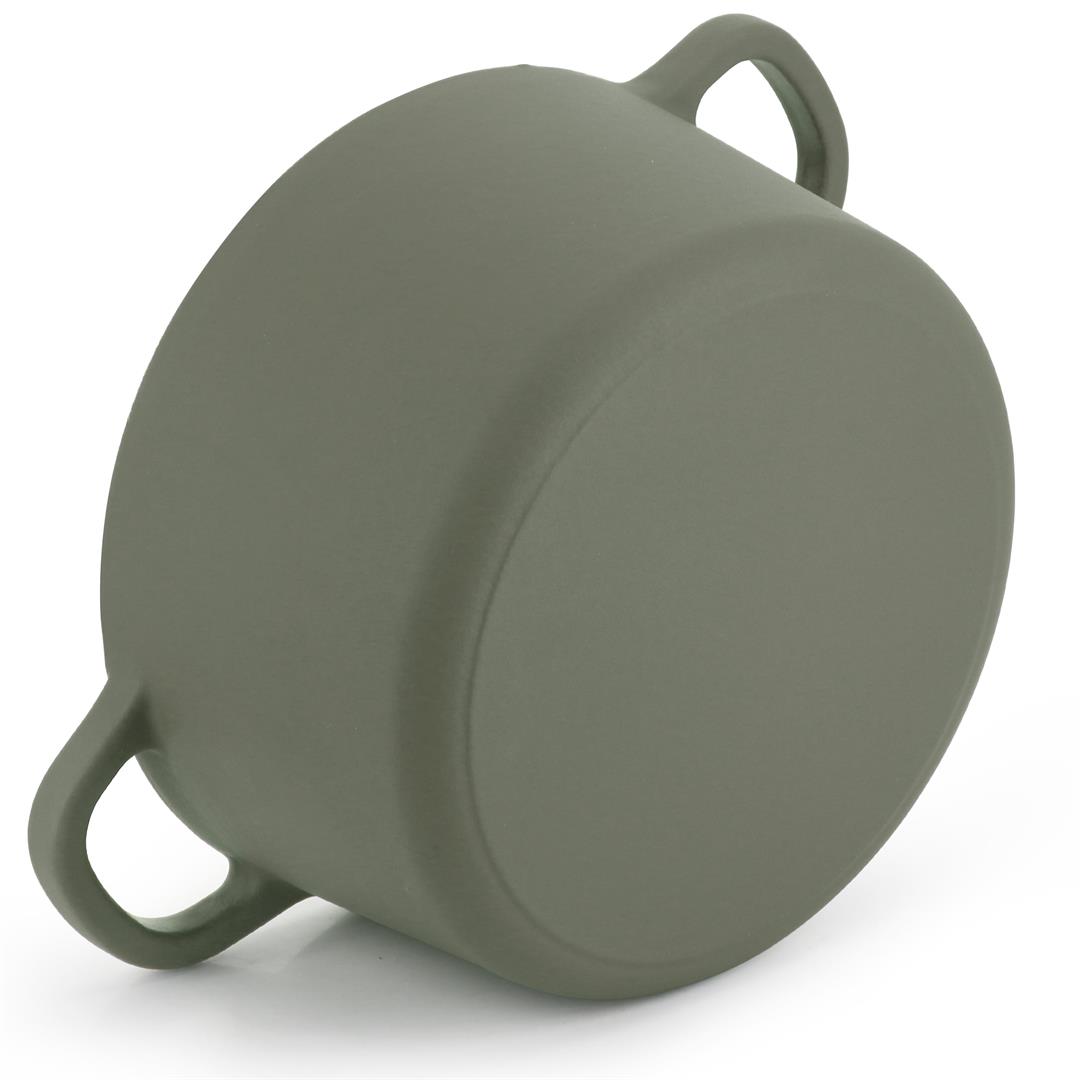 Crockpot Artisan 7 Quart Enameled Cast Iron Dutch Oven in Matte Green - Image 5