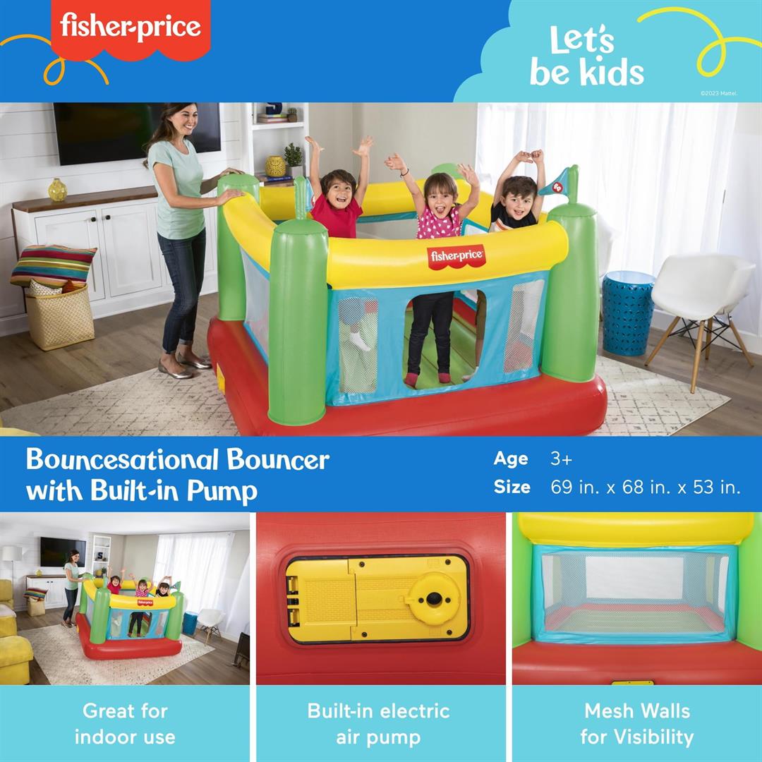 Fisher-Price Indoor Bouncer with Built-in Pump - Image 3