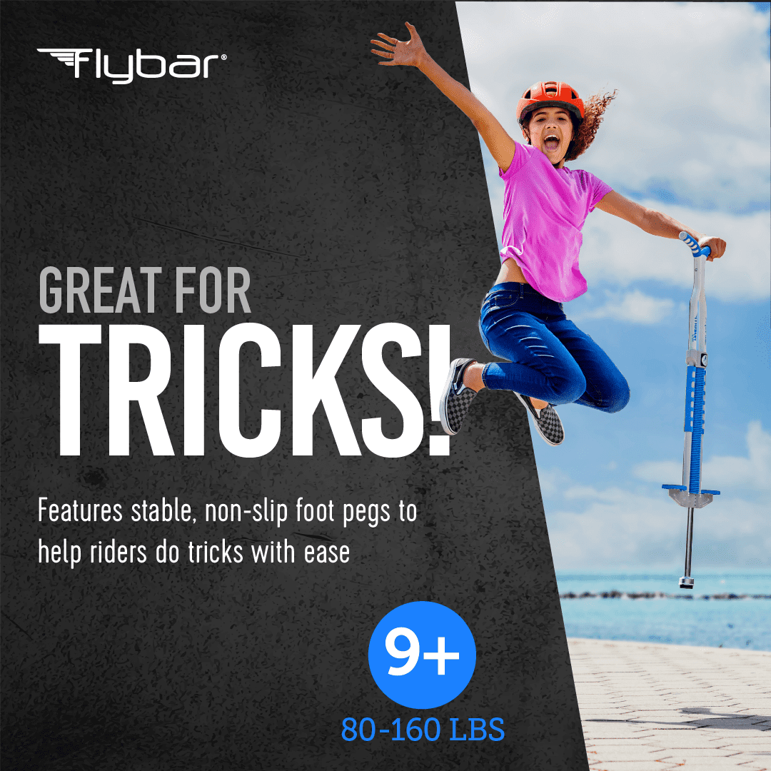 Flybar Master Pogo Stick for Kids, Outdoor Toys for Boys, Jumper Toys, Outside Toys for Kids, Ages 9+, 80 to 160 lbs. Blue - Image 2