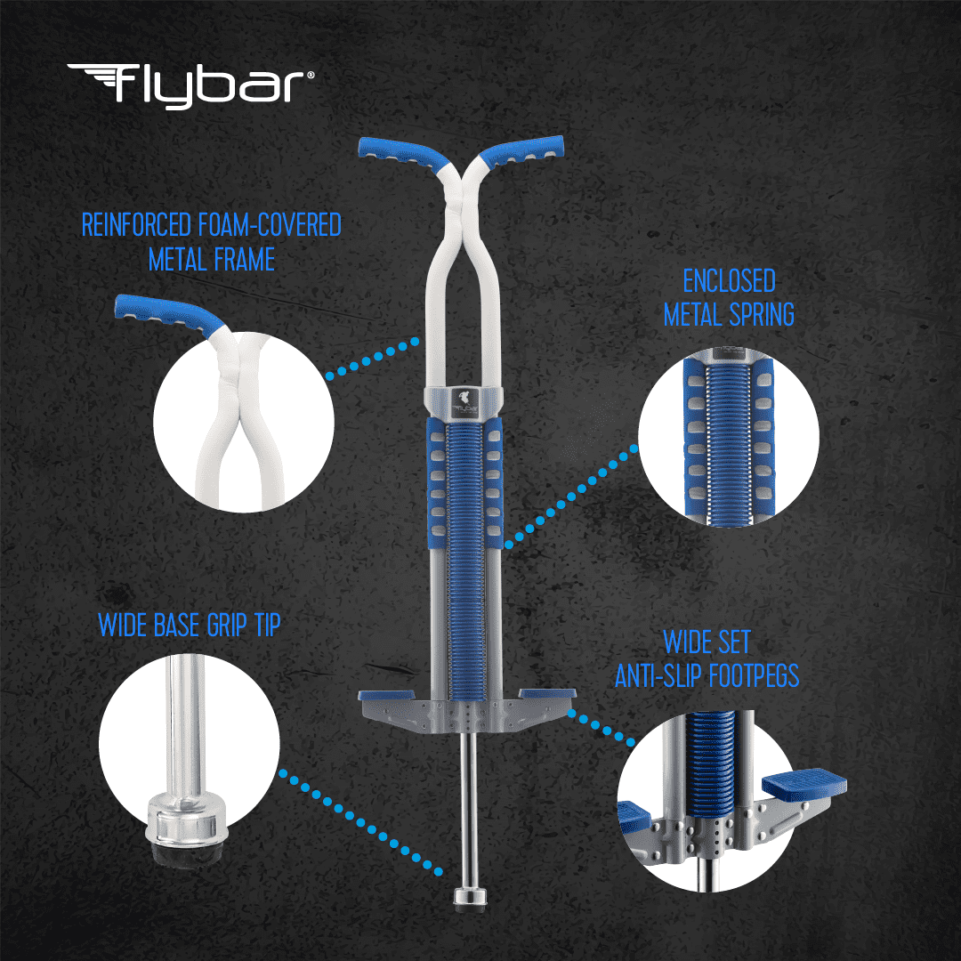 Flybar Master Pogo Stick for Kids, Outdoor Toys for Boys, Jumper Toys, Outside Toys for Kids, Ages 9+, 80 to 160 lbs. Blue - Image 5