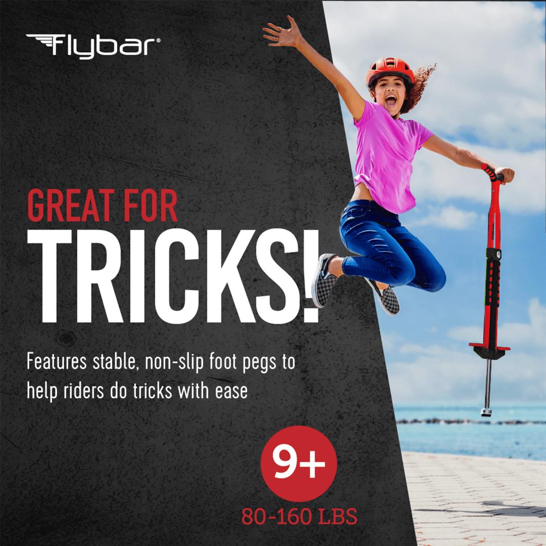 Flybar Master Pogo Stick for Kids, Outdoor Toys for Boys, Jumper Toys, Outside Toys for Kids, Ages 9+, 80 to 160 lbs. Red - Image 5