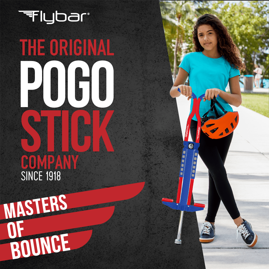 Flybar Master Pogo Stick for Kids, Outdoor Toys for Boys, Jumper Toys, Outside Toys for Kids, Ages 9+, 80 to 160 lbs, Red/White/Blue - Image 2