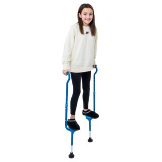 Flybar Maverick Walking Stilts For Kids (Small) ? Adjustable Height ? For Ages 5 & Up, Up to 190 Pounds BLUE