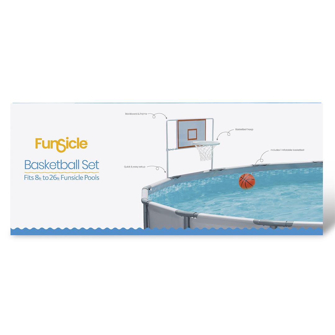Funsicle BasketballPool Game Set, with Hoop Backboard & Rim, for Frame Swimming Pools, Adults, Unisex - Image 2