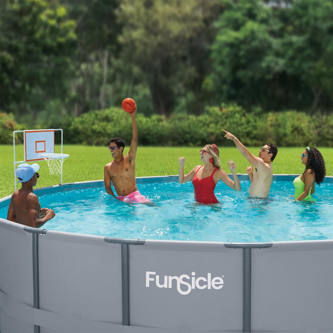 Funsicle BasketballPool Game Set, with Hoop Backboard & Rim, for Frame Swimming Pools, Adults, Unisex - Image 4