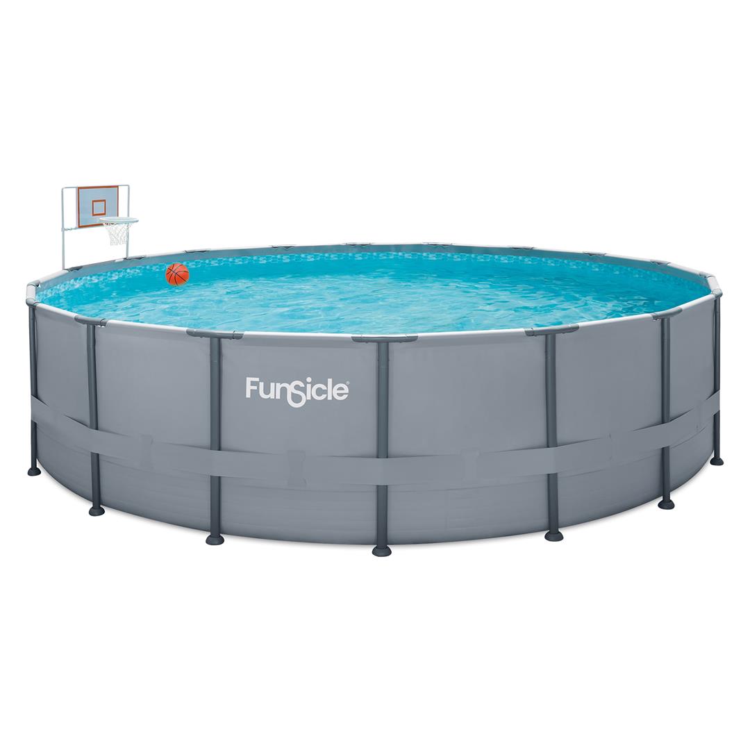 Funsicle BasketballPool Game Set, with Hoop Backboard & Rim, for Frame Swimming Pools, Adults, Unisex