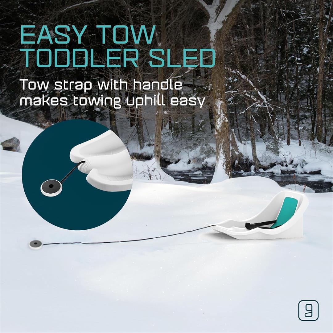 Gizmo Riders Baby Rider Ice-Blue Pull Snow Sled for Toddlers, 55 lbs, Ages 6 Months + - Image 5