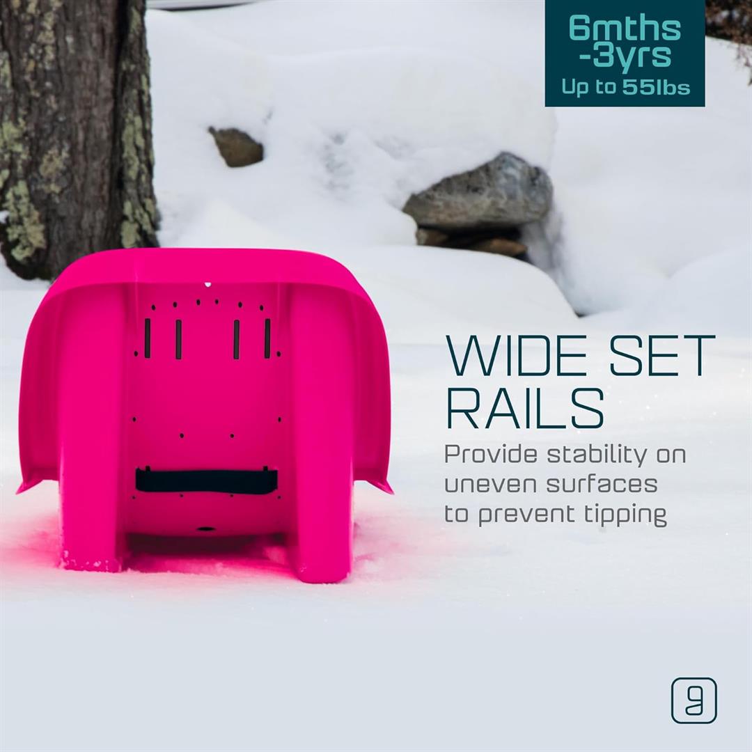 Gizmo Riders Baby Rider Monster Pink Pull Snow Sled for Toddlers, 55 lbs , Ages 6 Months+ - Image 5