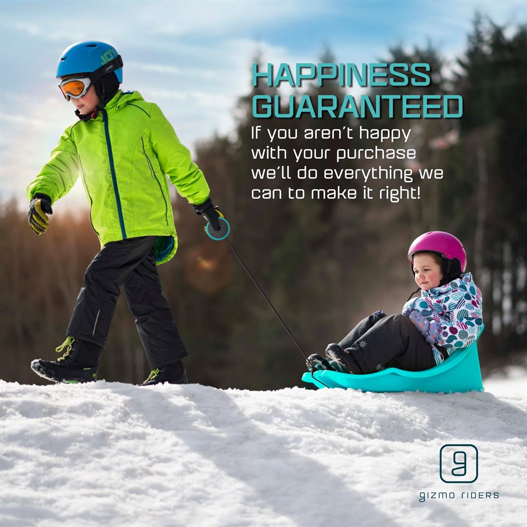 Gizmo Riders Baby Rider Titan Blue Pull Snow Sled for Toddlers, 55 lbs, Ages 6 Months+ - Image 4