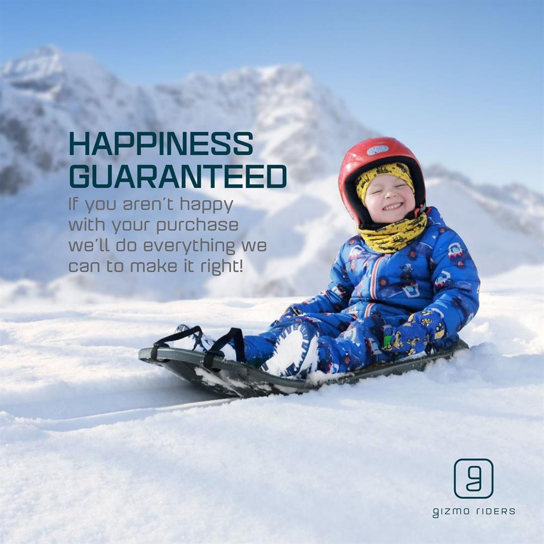 Gizmo Tron Mystic Green, Sitting Snow Sled with Hand Brakes, 120 lbs , for Kids Ages 3+ - Image 2