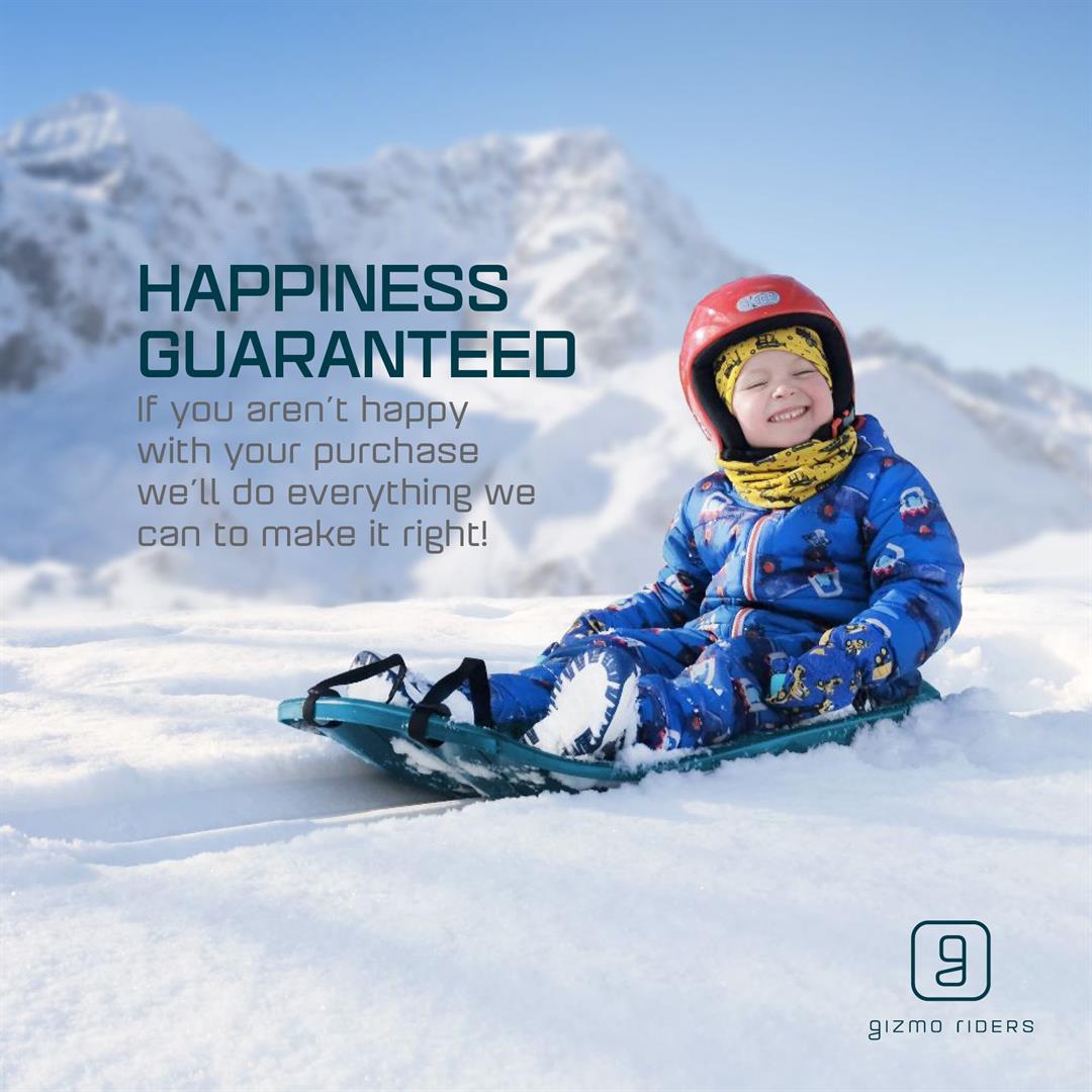 Gizmo Tron Titan Blue, Sitting Snow Sled with Hand Brakes, 120lbs, for Kids, Ages 3+ - Image 2