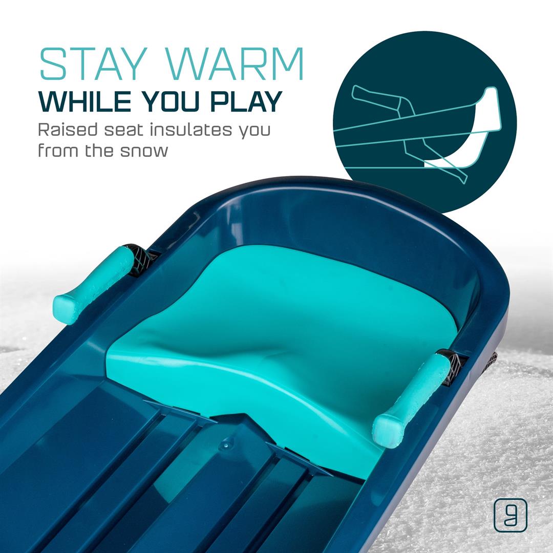 Gizmo Tron Titan Blue, Sitting Snow Sled with Hand Brakes, 120lbs, for Kids, Ages 3+ - Image 7