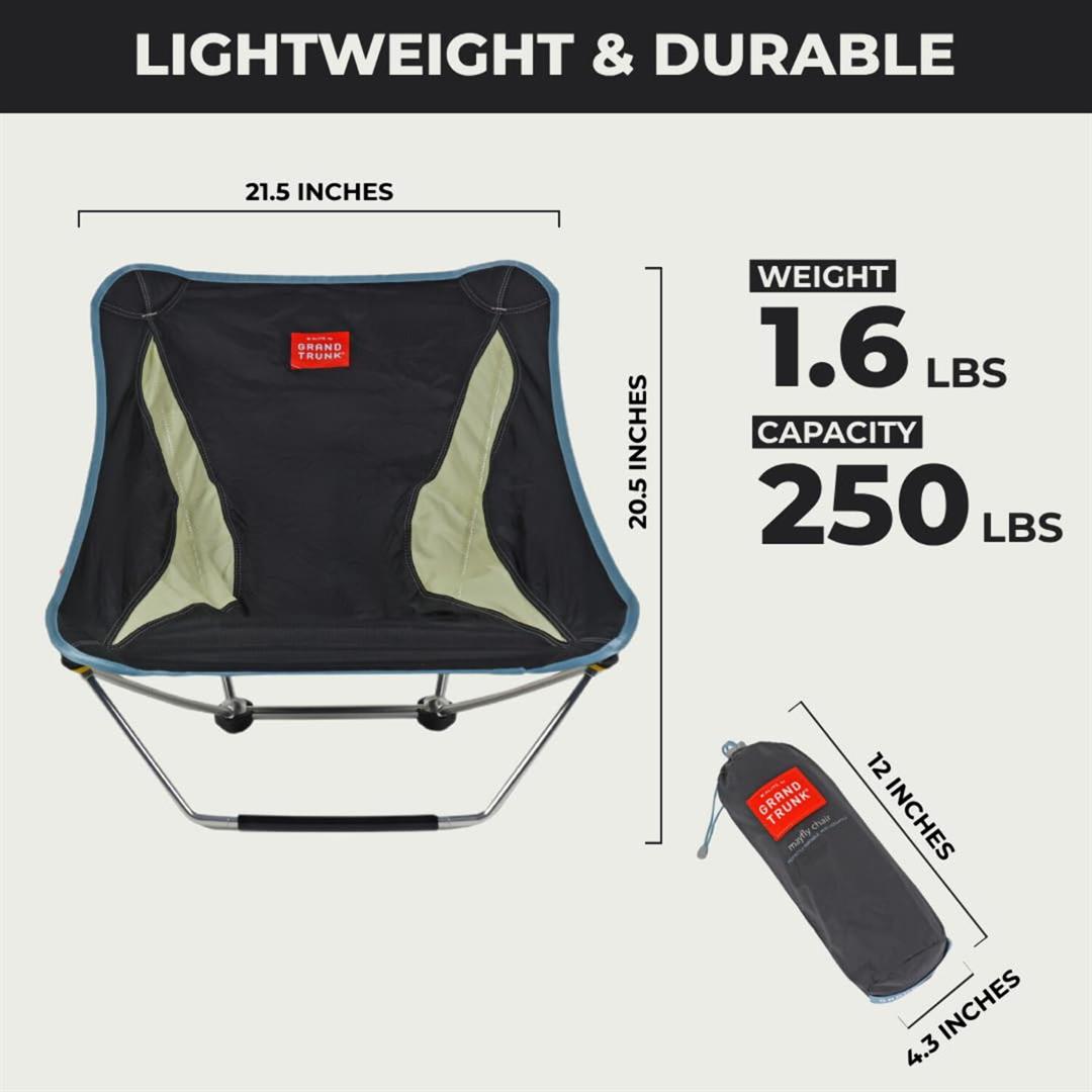 Grand Trunk Mayfly Low Profile Ground Chair Lightweight Reclining Festival Chair with Removable Front Leg, Packs Small for Camping, Beach & Outdoor Events - Image 4