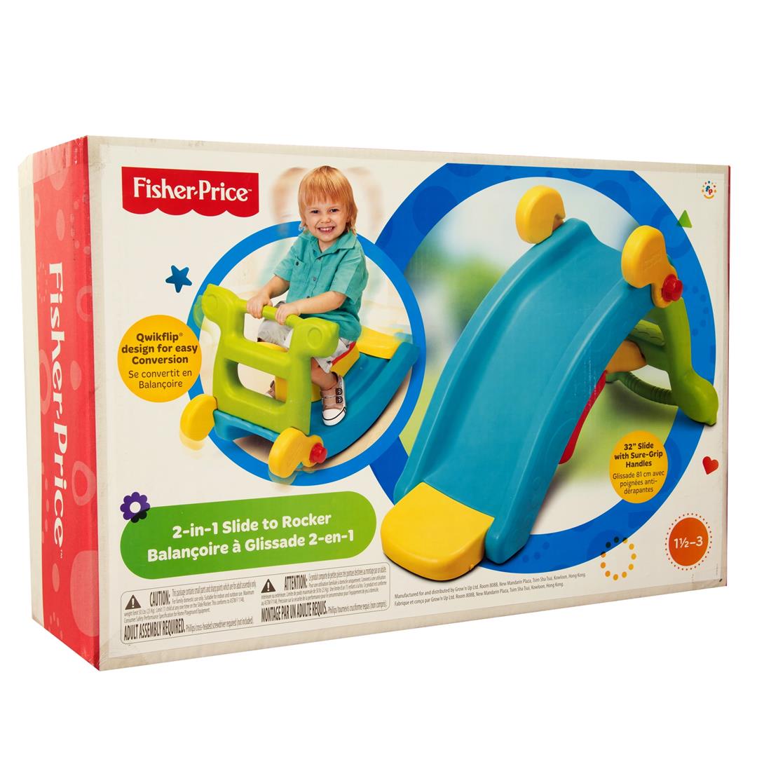 Grow 'N up Plastic Toddler Slide and Rocker Combo - Image 2
