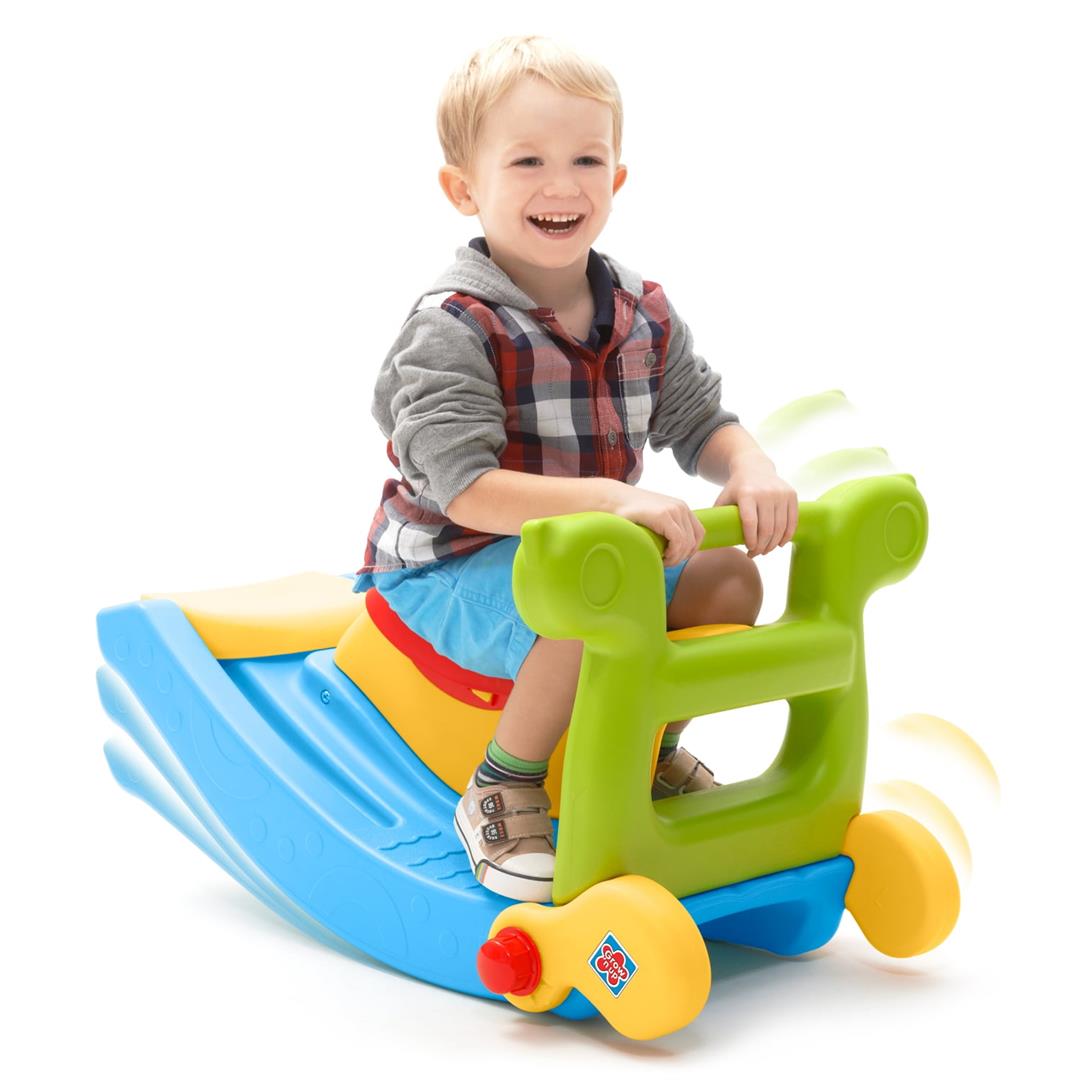 Grow 'N up Plastic Toddler Slide and Rocker Combo - Image 3