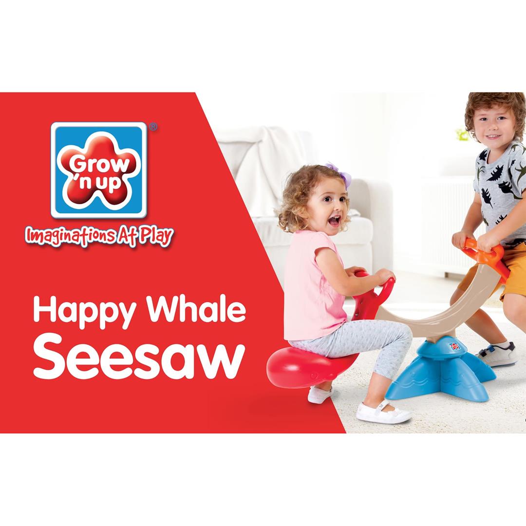 Grow'n up: Happy Whale Seesaw - Indoor & Outdoor Use, For Ages 2 to 5 Years - Image 8