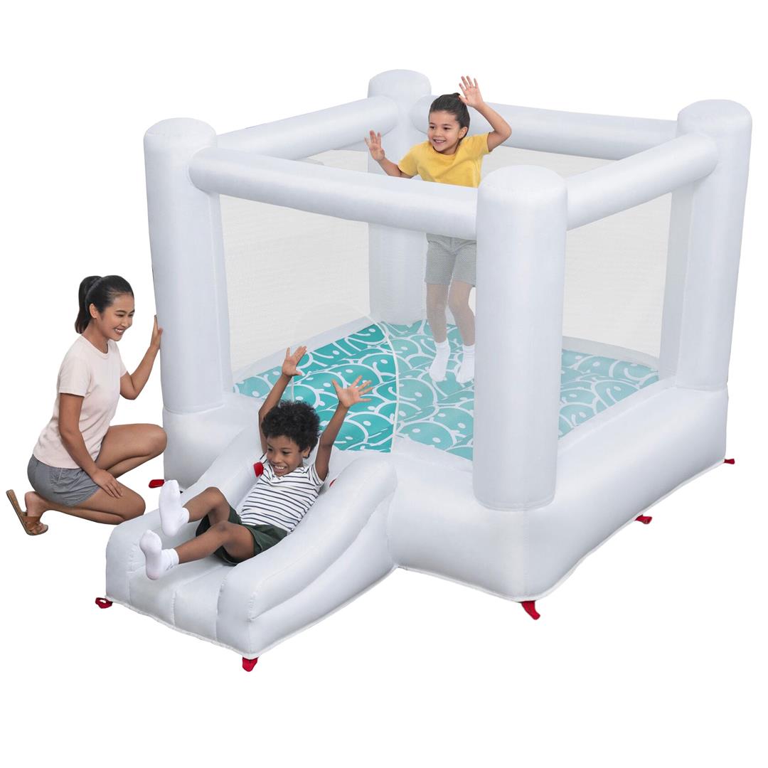 H2OGO! Jump & Joy Kids White Bounce House with Slide and Blower, Indoor/Outdoor, Ages 3+