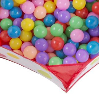 Hey! Play! Kids Pop-up Six-sided Ball Pit Tent with 200 Colorful and Soft Crush-Proof Non-toxic Plastic Balls for Toddlers Boys and Girls