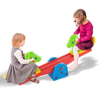 Hey Play Teeter Totter with Easy-Grip Handles - Indoor or Outdoor See Saw