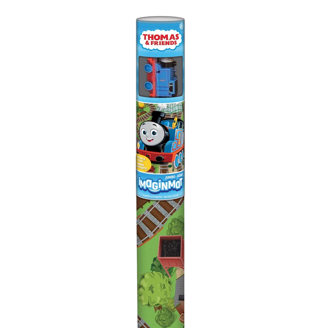 Imaginmat: Jumbo -Thomas & Friends - Floor Playmat & 1 Toy Car, 47 x 61", Character Vehicle, Durable EVA Foam Mat, Portable, Licensed, Kids Age 3+ - Image 4