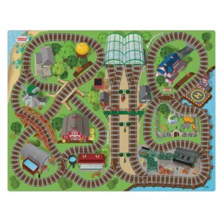 Imaginmat: Jumbo -Thomas & Friends - Floor Playmat & 1 Toy Car, 47 x 61", Character Vehicle, Durable EVA Foam Mat, Portable, Licensed, Kids Age 3+